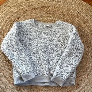 PINK Victoria's Secret Gray Sherpa Sweatshirt